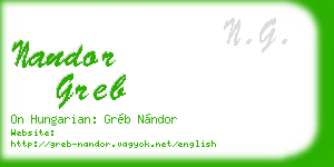 nandor greb business card